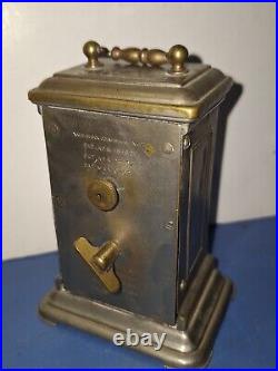 RARE UNUSUAL ANTIQUE EARLY YALE CARRIAGE CLOCK WORKING VISIBLE ESCAPEMENT c. 1880 RARE UNUSUAL ANTIQUE EARLY YALE CARRIAGE CLOCK WORKING VISIBLE ESCAPEMENT c. 1880