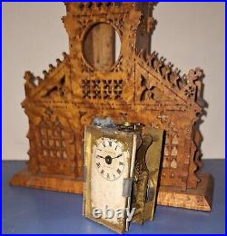 RARE UNUSUAL ANTIQUE EARLY YALE TRAMP ART CLOCK WORKING c. 1880 BIRD'S EYE MAPLE RARE UNUSUAL ANTIQUE EARLY YALE TRAMP ART CLOCK WORKING c. 1880 BIRD'S EYE MAPLE