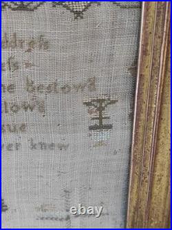 RARE Very Early Antique 18th Century (1799) Needlework Sampler- Napoleonic Era