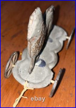 RARE Vintage Antique Early Circus Tin Lion Pull Toy Late 19th Century