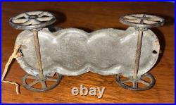 RARE Vintage Antique Early Circus Tin Lion Pull Toy Late 19th Century