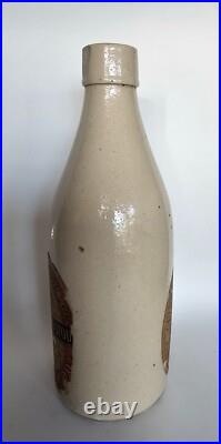 RARE Vtg Antique Early Guinness Stout Stoneware Beer Bottle 1880's Liverpool