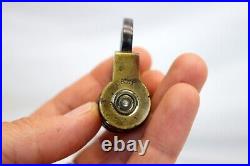 RARE antique LETTER COMBINATION LOCK Early T. RAY PADLOCK Brass & Steel RARE antique LETTER COMBINATION LOCK Early T. RAY PADLOCK Brass & Steel