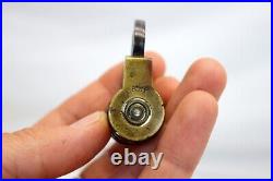 RARE antique LETTER COMBINATION LOCK Early T. RAY PADLOCK Brass & Steel