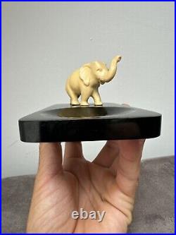 RARE antique bakelite Catalin ashtray, early 20th. Elephant figurine. 173grams