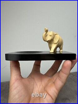 RARE antique bakelite Catalin ashtray, early 20th. Elephant figurine. 173grams