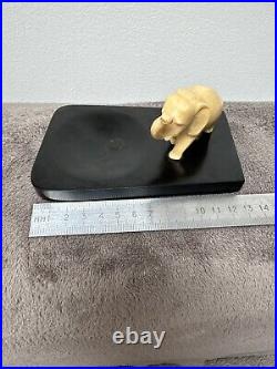 RARE antique bakelite Catalin ashtray, early 20th. Elephant figurine. 173grams