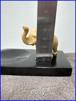 RARE antique bakelite Catalin ashtray, early 20th. Elephant figurine. 173grams