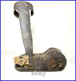 RARE antique early 19th century \ wrought iron wood childs leg foot brace cast