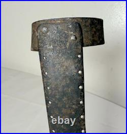 RARE antique early 19th century \ wrought iron wood childs leg foot brace cast