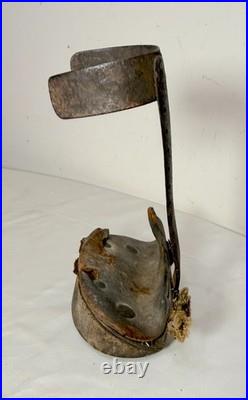 RARE antique early 19th century \ wrought iron wood childs leg foot brace cast