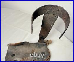 RARE antique early 19th century \ wrought iron wood childs leg foot brace cast