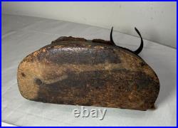 RARE antique early 19th century \ wrought iron wood childs leg foot brace cast