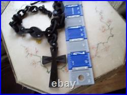RARE antique large early Cross necklace victorian pendant MOURNING vulcanite etc
