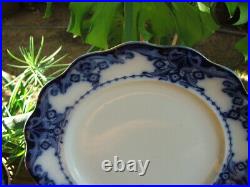 RARE c1902-29 Antique 10.5 Royal Doulton EGERTON Flow Blue DINNER PLATES (2)