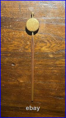 RARE, early, Japanese PHOTOGRAPH mounted in a hairpin (KANZASHI), Tokugawa mon