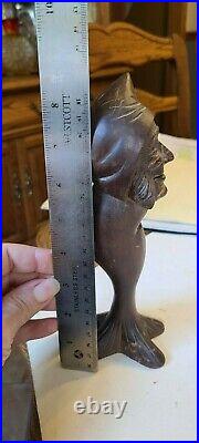 RARE signed Old Seaman NUTCRACKER Antique Wooden Black Forest Carved, early 20th