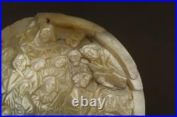 Rare 1518 Antique Carved Mother of Pearl Plaque Early 16th Century