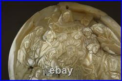 Rare 1518 Antique Carved Mother of Pearl Plaque Early 16th Century