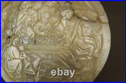 Rare 1518 Antique Carved Mother of Pearl Plaque Early 16th Century