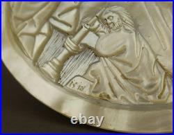 Rare 1518 Antique Carved Mother of Pearl Plaque Early 16th Century