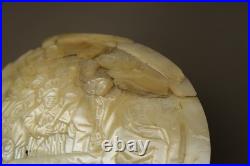 Rare 1518 Antique Carved Mother of Pearl Plaque Early 16th Century