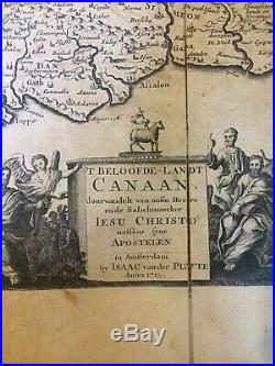 Rare 1700s Early King James Christian Bible Maps Leather Bound Circa1715 Antique
