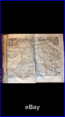 Rare 1700s Early King James Christian Bible Maps Leather Bound Circa1715 Antique