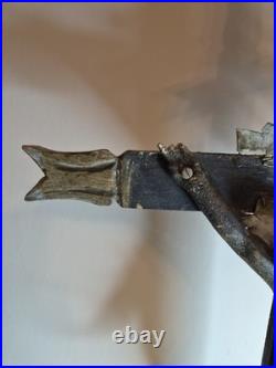 Rare 17th / Early 18thC Antique European Folk Art Wooden Crucifix Cross Jesus