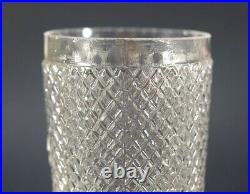 Rare 1850s Early Antique Rooster Pressed Glass Tumbler 3-Mold Flint Glass