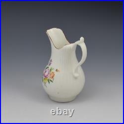 Rare 18th Century Early Derby Porcelain Fluted Cream Milk Jug c. 1760 Antique
