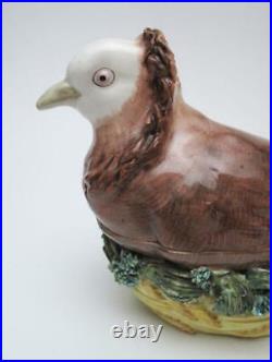 Rare 18th Century Early Meissen Antique German Porcelain Dove Pigeon Tureen