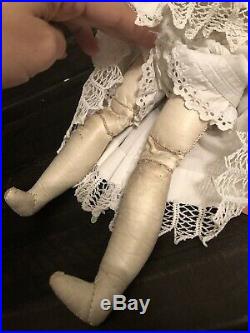 Rare 20 Early German China Doll With Fancy Unusual Hairstyle with Rosettes