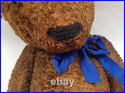 Rare 29 Big Antique Brown Toy Mohair Huge Early Teddy Bear Hump Glass Eyes