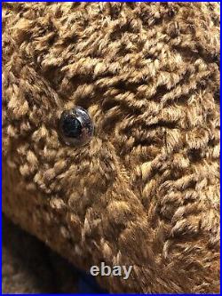 Rare 29 Big Antique Brown Toy Mohair Huge Early Teddy Bear Hump Glass Eyes