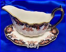 Rare ANTIQUE 1921 ROYAL CROWN DERBY 3973 GRAVY BOAT OnPlate 6 3/4 x 3 x 4 1/2 Rare ANTIQUE 1921 ROYAL CROWN DERBY 3973 GRAVY BOAT OnPlate 6 3/4 x 3 x 4 1/2