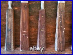 Rare ANTIQUE Early LAMSON GOODNOW 2 Tine FORK KNIFE Set 12 Piece SIGNED Cutlery