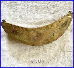 Rare ANTIQUE SOUTHEAST ASIA Philippine Crescent-shaped Brass Betel Box (Museum)