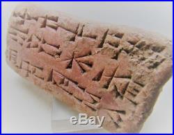 Rare Ancient Near Eastern Terracotta Triangular Tablet Early Form Of Writing