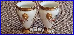 Rare And Early Antique Pair Royal Worcester Pate Sur Pate Vases Dated 1873