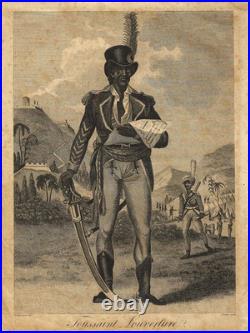 Rare Antique 1805 EngravingToussaint LouvertureHaiti Slave Revoltby J. Barlow