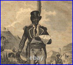 Rare Antique 1805 EngravingToussaint LouvertureHaiti Slave Revoltby J. Barlow
