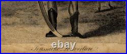 Rare Antique 1805 EngravingToussaint LouvertureHaiti Slave Revoltby J. Barlow