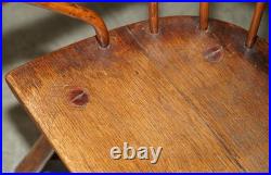 Rare Antique 18th Century Yew & Oak Windsor Armchair Primate Design Stick Back