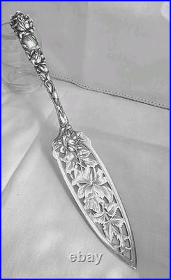 Rare Antique 1903 Alvin Sterling Silver Bridal Rose Jelly/Cake Server 9 1/4
