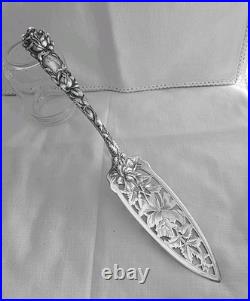 Rare Antique 1903 Alvin Sterling Silver Bridal Rose Jelly/Cake Server 9 1/4
