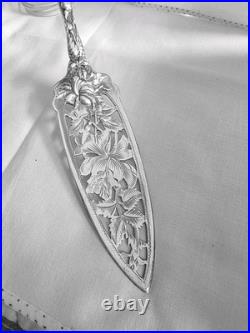 Rare Antique 1903 Alvin Sterling Silver Bridal Rose Jelly/Cake Server 9 1/4