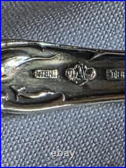 Rare Antique 1903 Alvin Sterling Silver Bridal Rose Jelly/Cake Server 9 1/4