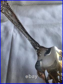 Rare Antique 1903 Alvin Sterling Silver Bridal Rose Jelly/Cake Server 9 1/4