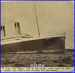 Rare Antique 1912 Early Titanic White Star Ocean Liner Ship RPPC Postcard Unused